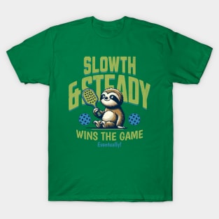 Slowth And Steady Funny Sloth Tee T-Shirt